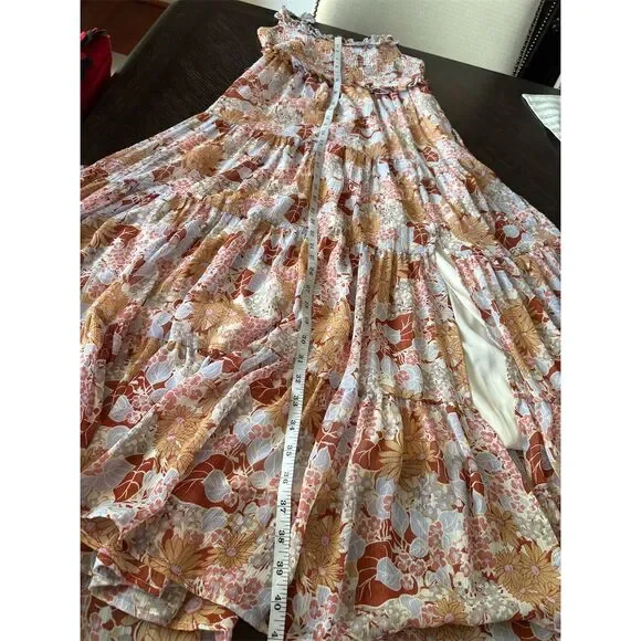 ASTR The Label Women's XS Floral Smocked Tiered Midi Dress Multicolor‎ - Picture 11 of 11